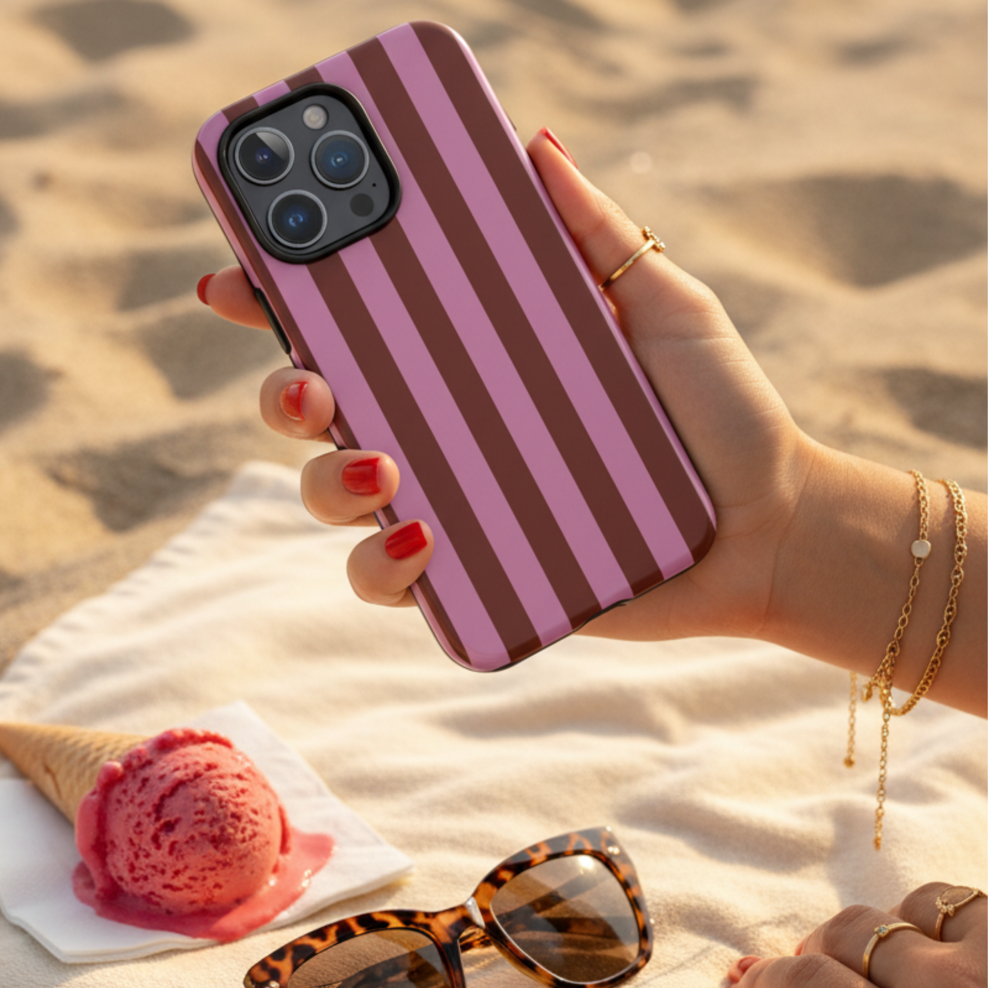 Raspberry Sorbet Tough Case for iPhone