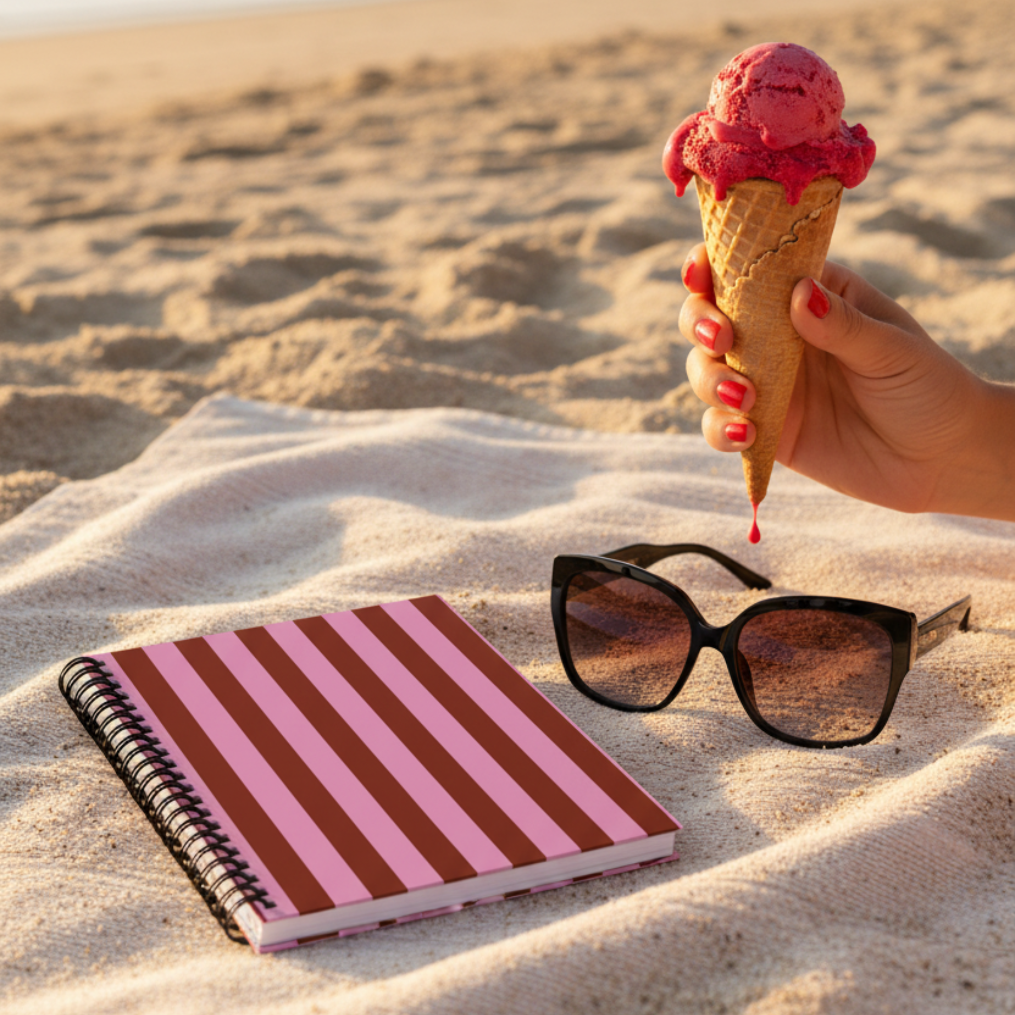 Raspberry Sorbet Spiral notebook