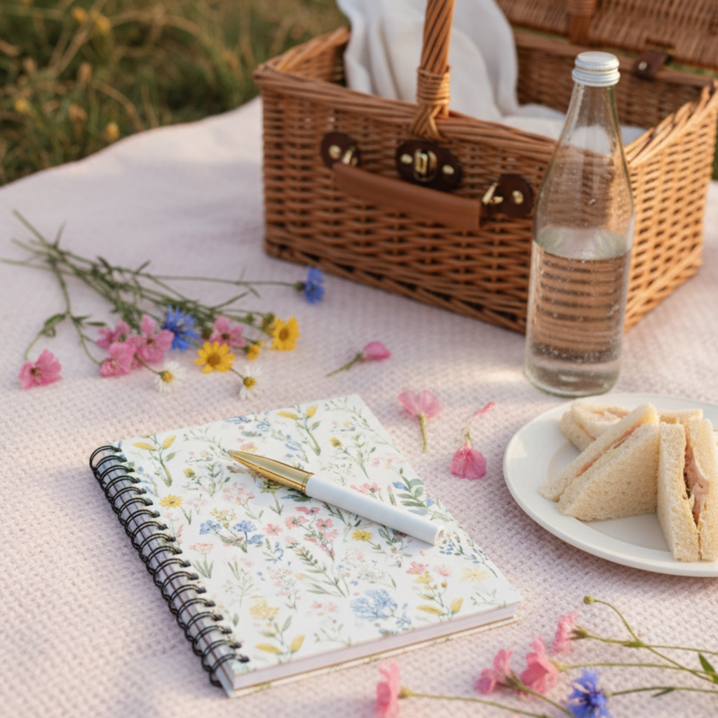 Wild Meadow Spiral notebook