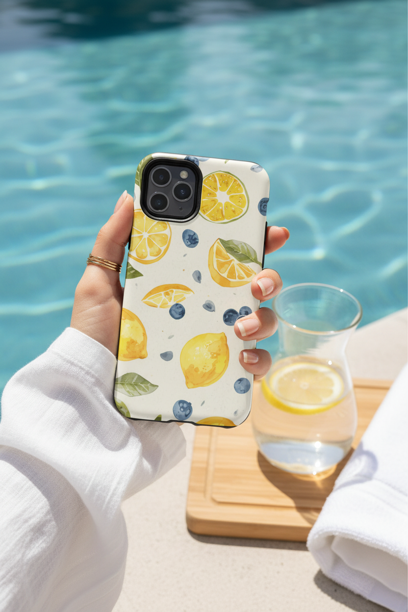 Lemon Sherbet iPhone Case Mockup
