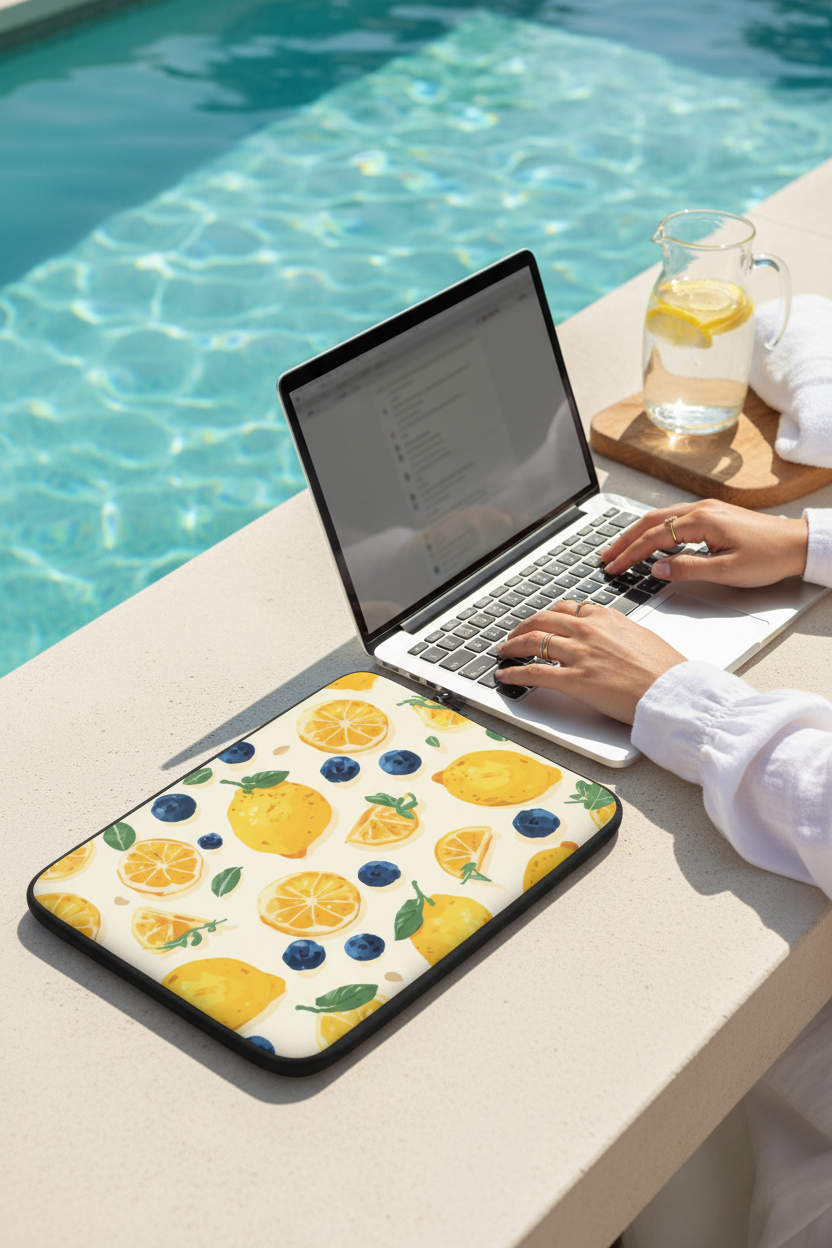 Lemon Sherbet Laptop Sleeve Mockup